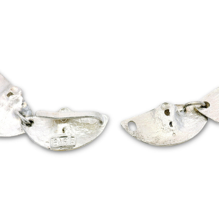 Sterling Silver & Gold Vermeil Geometric Necklace - "Molten"