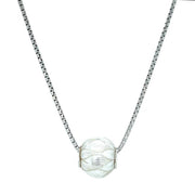 Carved Freshwater Pearl Necklace - "Lucky Daisy"