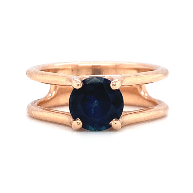 Montana Sapphire and Gold Ring - Omega Tension