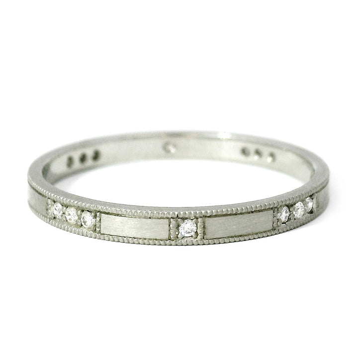 Platinum & Diamond Wedding Band - "Holly"