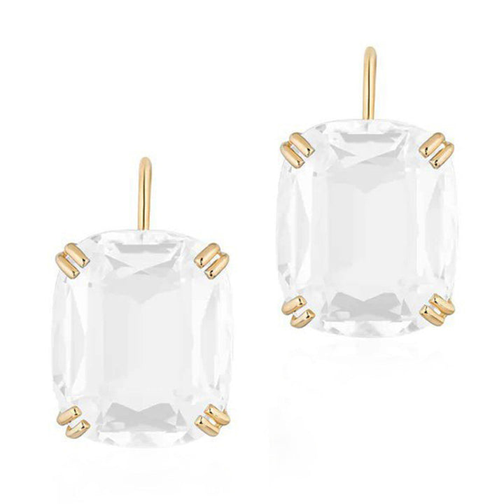 Moon Quartz & Gold Earrings - "Gossip"