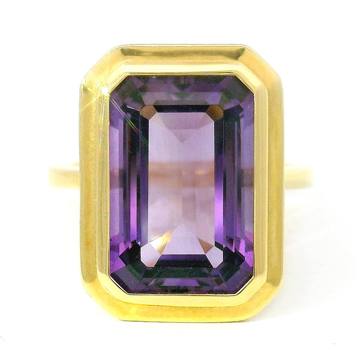Emerald-Cut Amethyst Ring - "Manhattan"