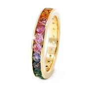 Montana Sapphire Eternity Band - "Rainbow Bright"