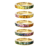 Montana Sapphire Eternity Band - "Rainbow Bright"