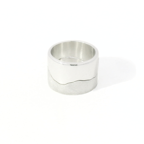Sterling Silver Interlocking Mountain Range Pendant - "Bridger Mountains"
