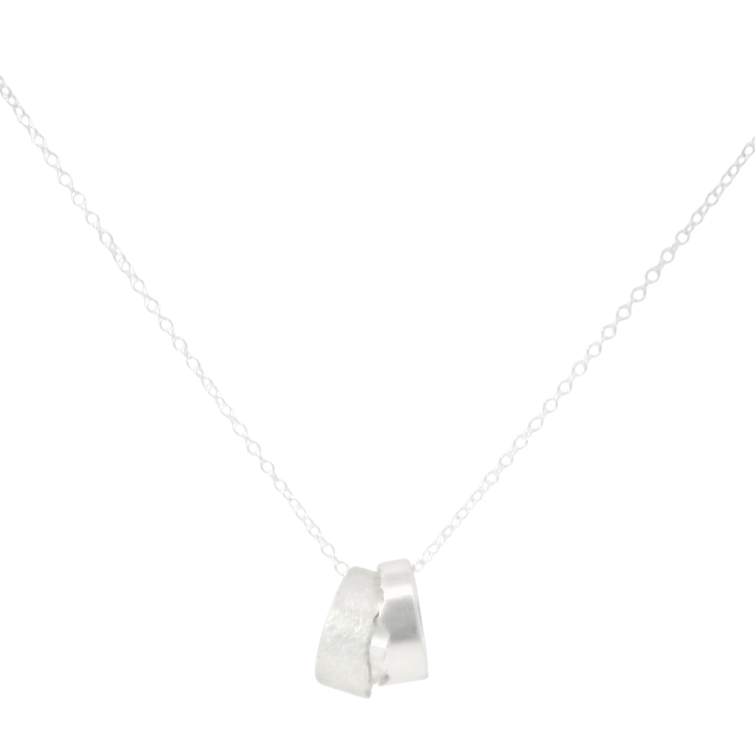 Sterling Silver Interlocking Mountain Pendant - "Crazy Mountains"