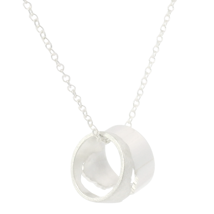 Sterling Silver Interlocking River Pendant - "Yellowstone River"