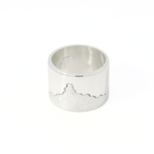 Sterling Silver Interlocking River Pendant - "Yellowstone River"