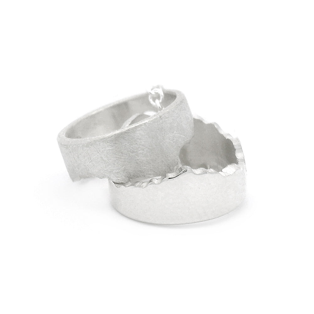 Sterling Silver Interlocking Mountain Range Pendant - "Bridger Mountains"