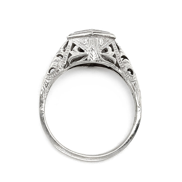 Old Miner Diamond Ring - "Kristine" - with Antique Diamond