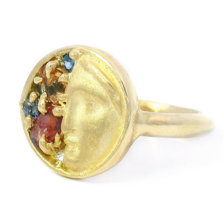 One-of-a-Kind Sapphire & Yellow Gold Ring - "Gold of Memories"