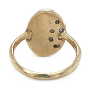 Grey Marquise Diamond & Yellow Gold Ring - "Antinous"