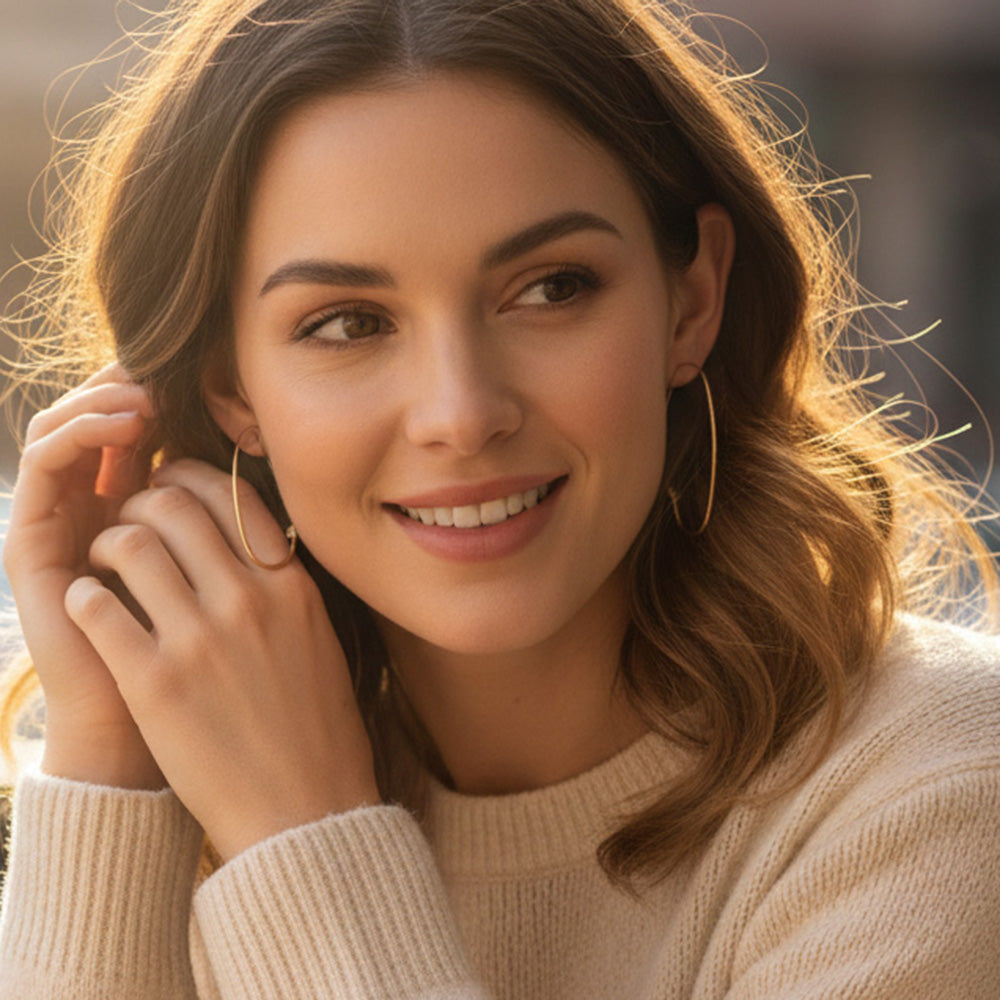 Baguette Diamond Earrings in Yellow Gold - "Gold Dream"