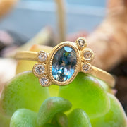 Montana Sapphire & Diamond Yellow Gold Ring - "Something Blue"