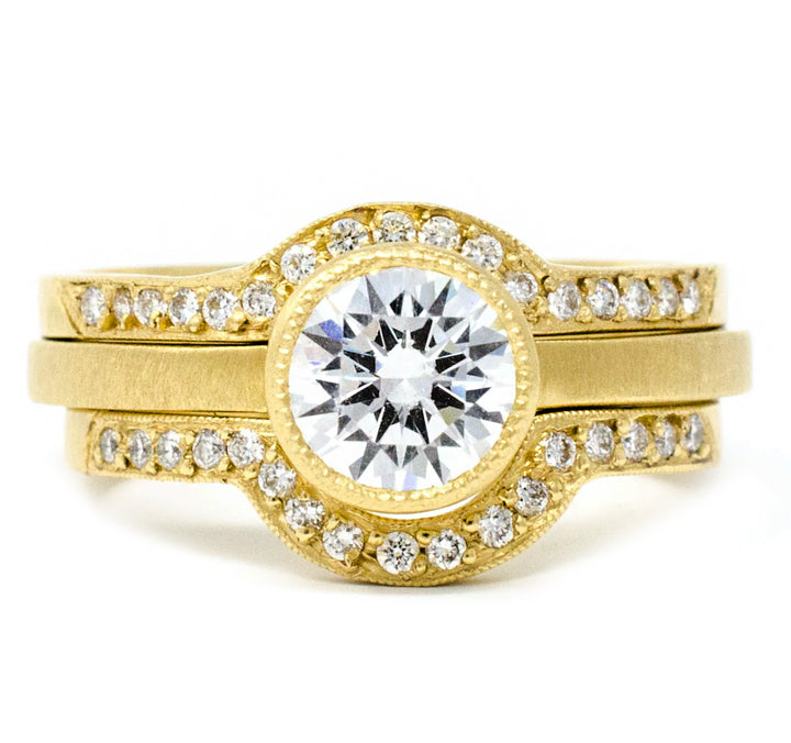 Diamond & Yellow Gold Ring - "Over the Ridge"