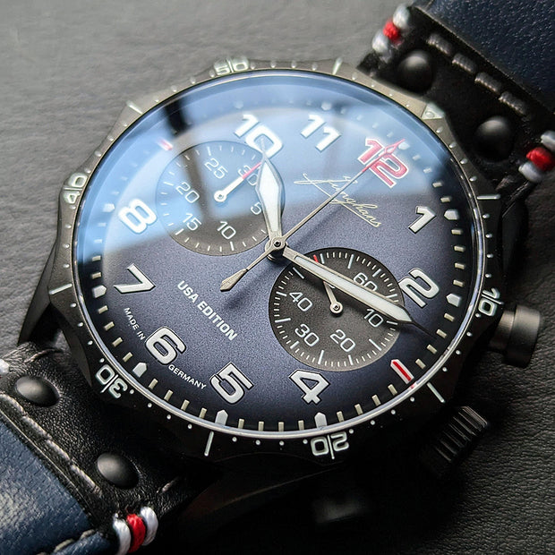 Meister Pilot Chronoscope Navy Blue USA 27/3395.00 - Limited Edition