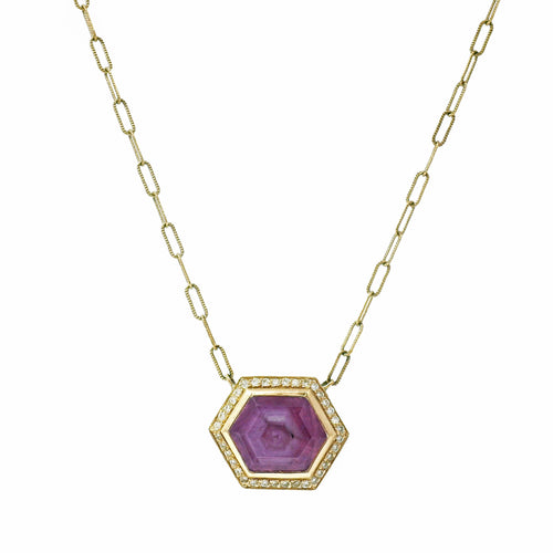 Déclassé Ruby & Diamond Necklace - "Claudette"