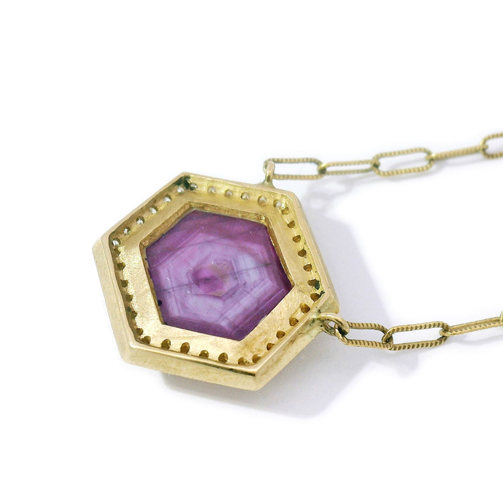 Déclassé Ruby & Diamond Necklace - "Claudette"