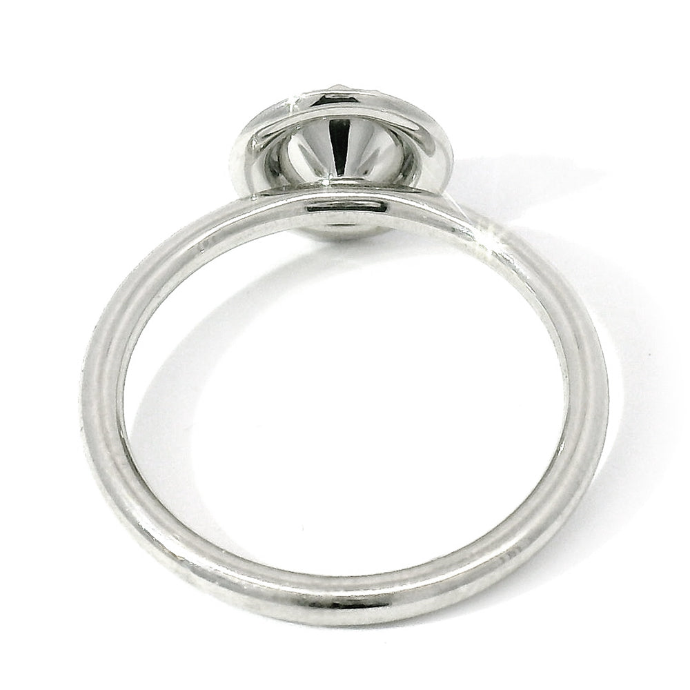 Platinum Ceramic Halo & Diamond Ring - "Happy Periwinkle Blue"