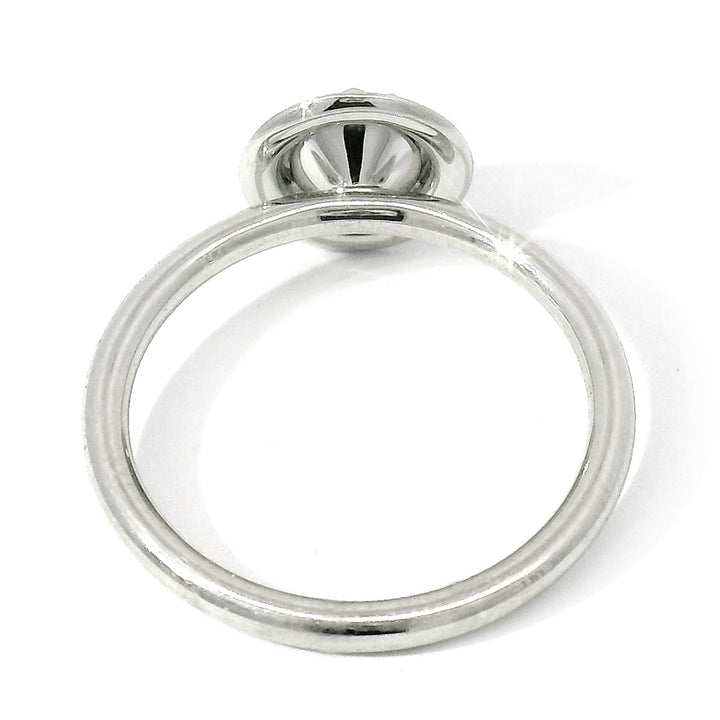 Platinum Ceramic Halo & Diamond Ring - "Happy Periwinkle Blue"