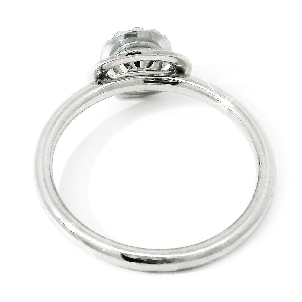 Kinetic Ceramic Halo & Diamond Ring - "Happy Baby Blue"