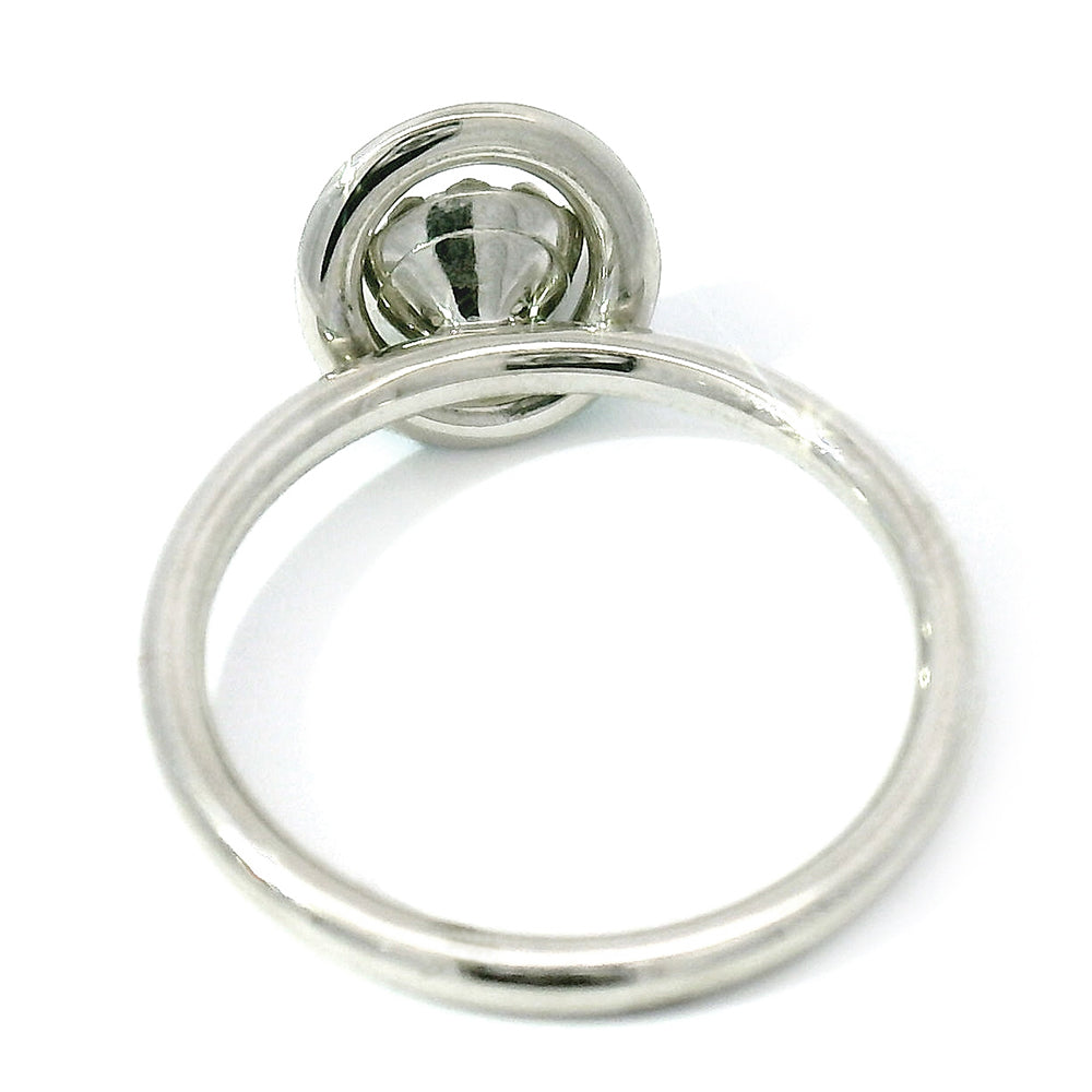 Kinetic Ceramic Halo & Diamond Ring - "Happy Aqua Green"