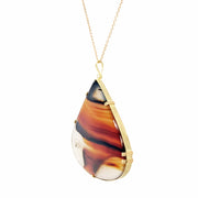 One-of-a-Kind Montana Agate & Diamond Necklace - "Home on the Range"