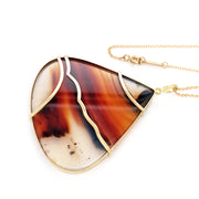 One-of-a-Kind Montana Agate & Diamond Necklace - "Home on the Range"