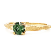 Montana Sapphire Yellow Gold Solitaire Ring - "Sunny Hills"