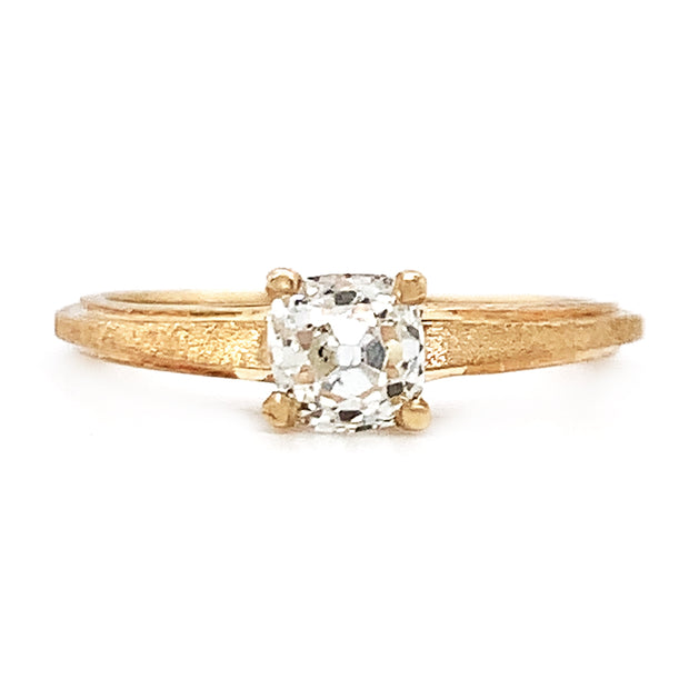Peruzzi Diamond Yellow Gold  Solitaire Ring - "Timeless Treasure"
