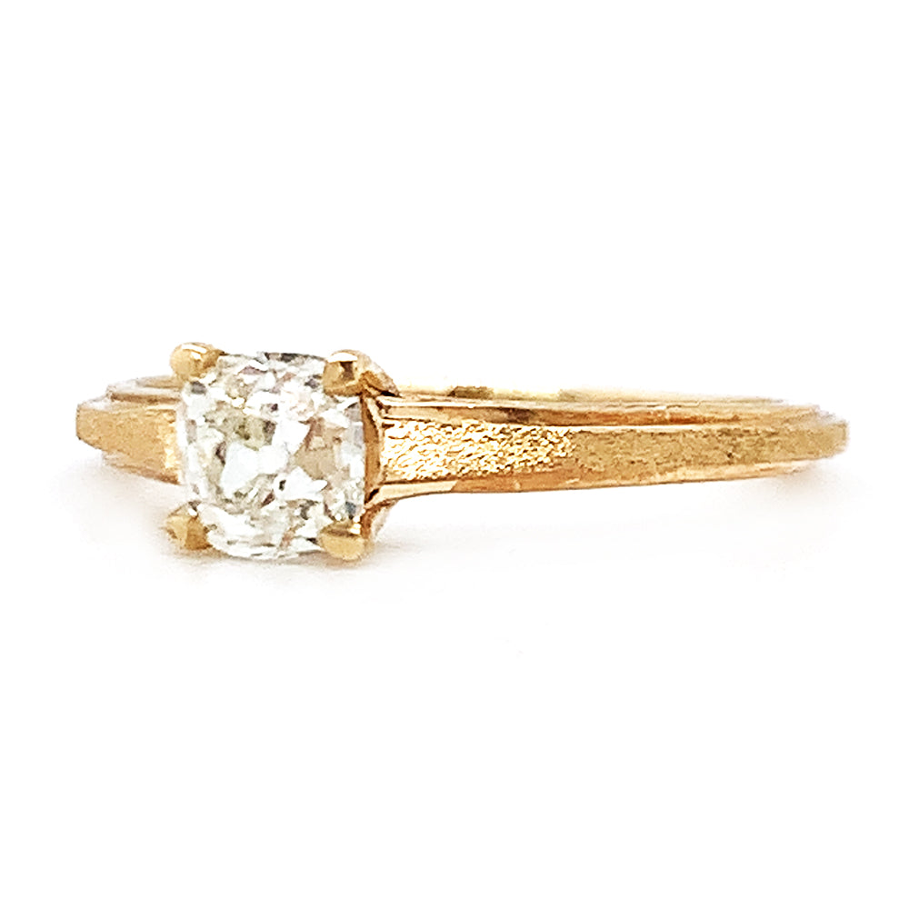 Peruzzi Diamond Yellow Gold Solitaire Ring - "Timeless Treasure"