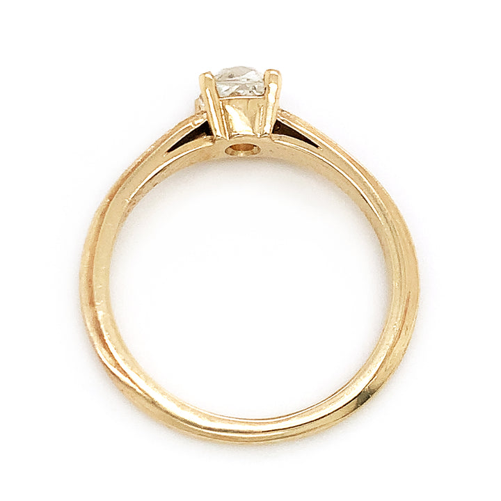 Peruzzi Diamond Yellow Gold Solitaire Ring - "Timeless Treasure"
