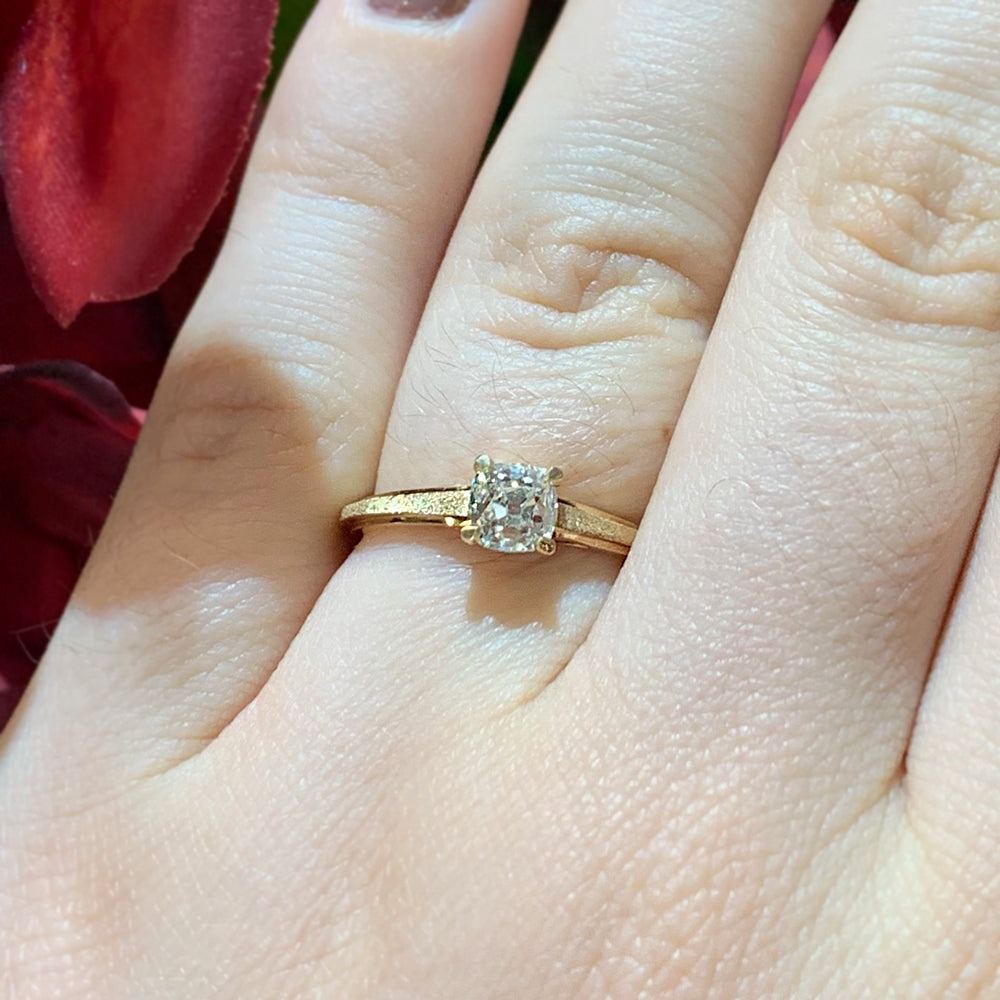 Peruzzi Diamond Yellow Gold Solitaire Ring - "Timeless Treasure"