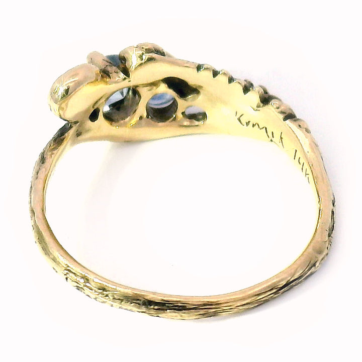 Montana Sapphire & Yellow Gold Ring - "Paulina"
