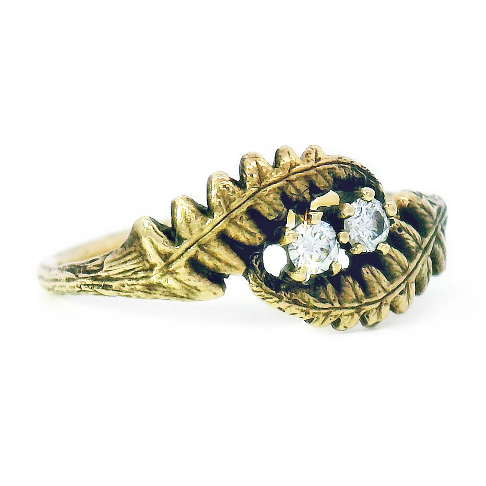 14K Yellow Gold and Diamond Ring - "Fernfinity"