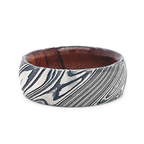 Damascus Steel and Cocobolo Wood Band