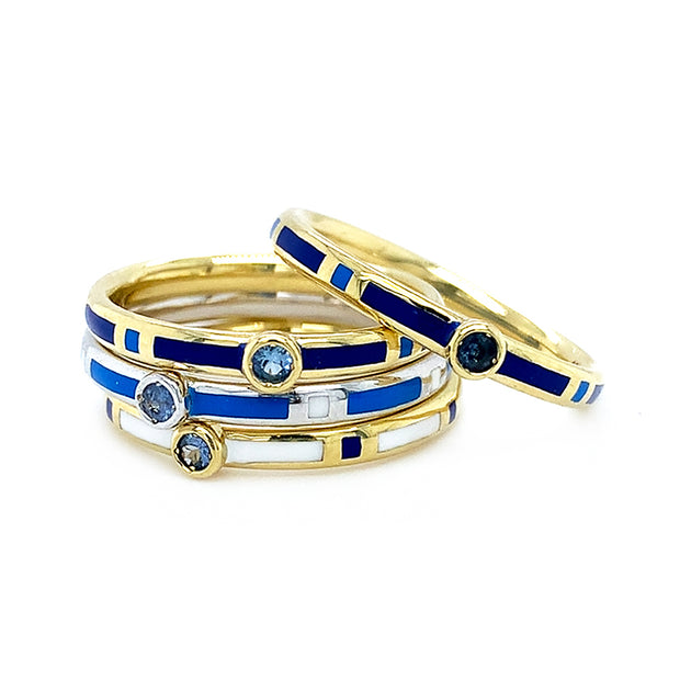 Yogo Sapphire and Enamel Band - "Rock Candy Royal Blue"