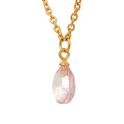24K Gold Vermeil and Rose Quartz Necklace