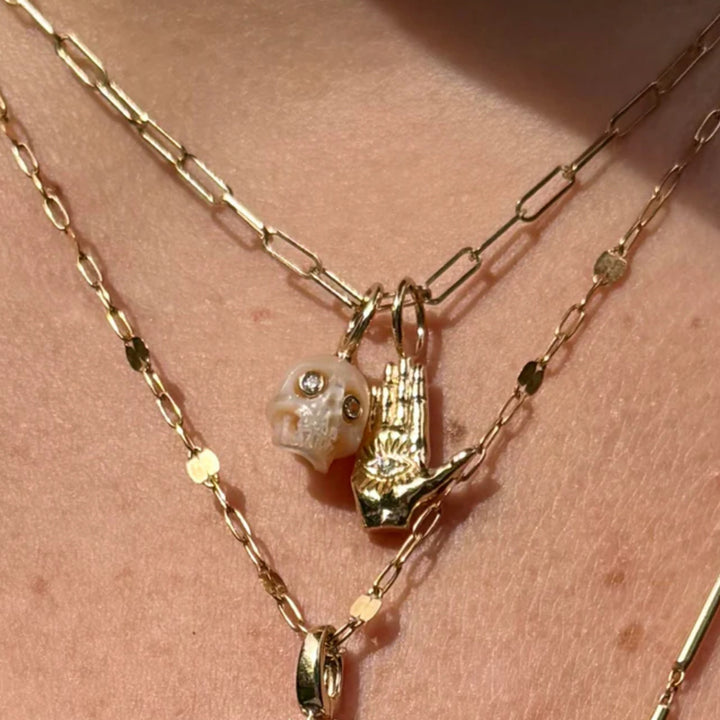 Freshwater Pearl Skull Pendant