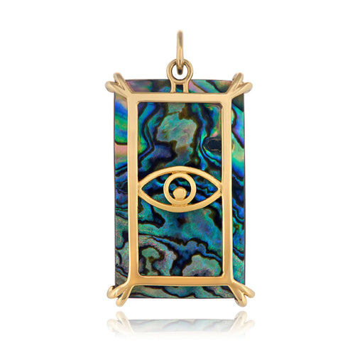 Abalone & Mother of Pearl Pendant - "Sun Tarot"