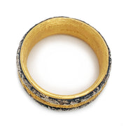 22K Yellow Gold & Sterling Silver Modular Band - "Vetus Three"