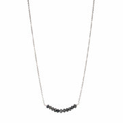 White Gold, Platinum, & Grey Diamond Necklace - "Rocky Edge"