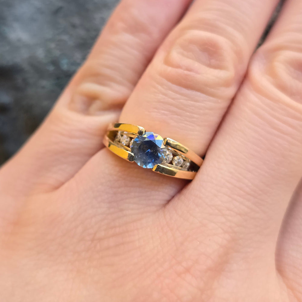 Montana Sapphire & Diamond Ring - "Cutbank"