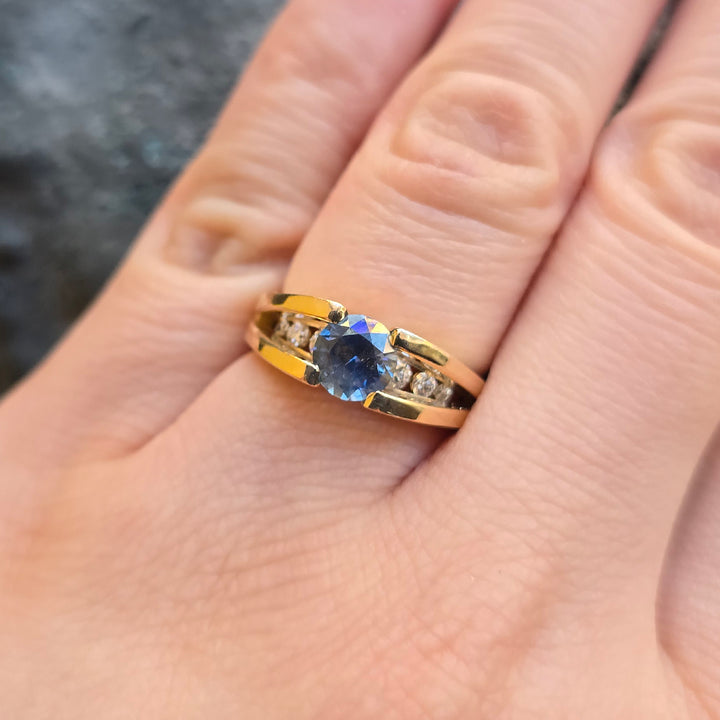 Montana Sapphire & Diamond Ring - "Cutbank"