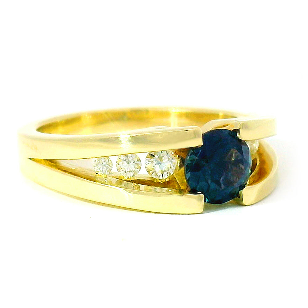 Montana Sapphire & Diamond Ring - "Cutbank"