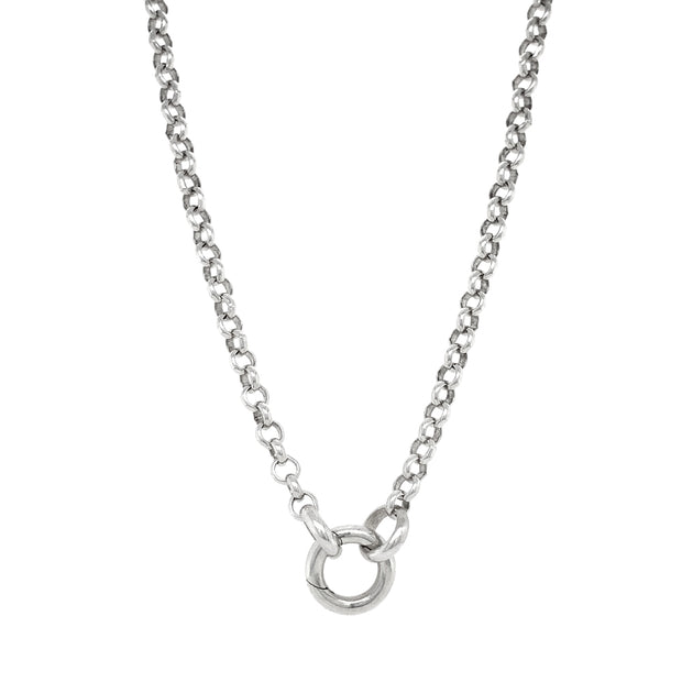 Sterling Silver Ring Clasp Chain - "Tether"