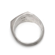Sterling Silver East-to-West Signet Ring - "Escutcheon"