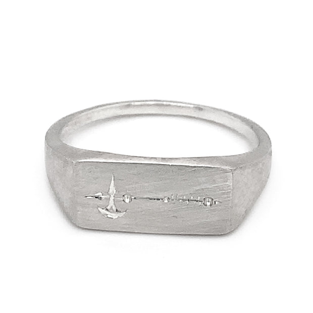 Sterling Silver Choose Your Weapon Signet Ring - "Axe"