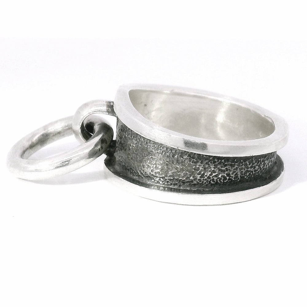 Oxidized Sterling Silver Ring - "Tether"