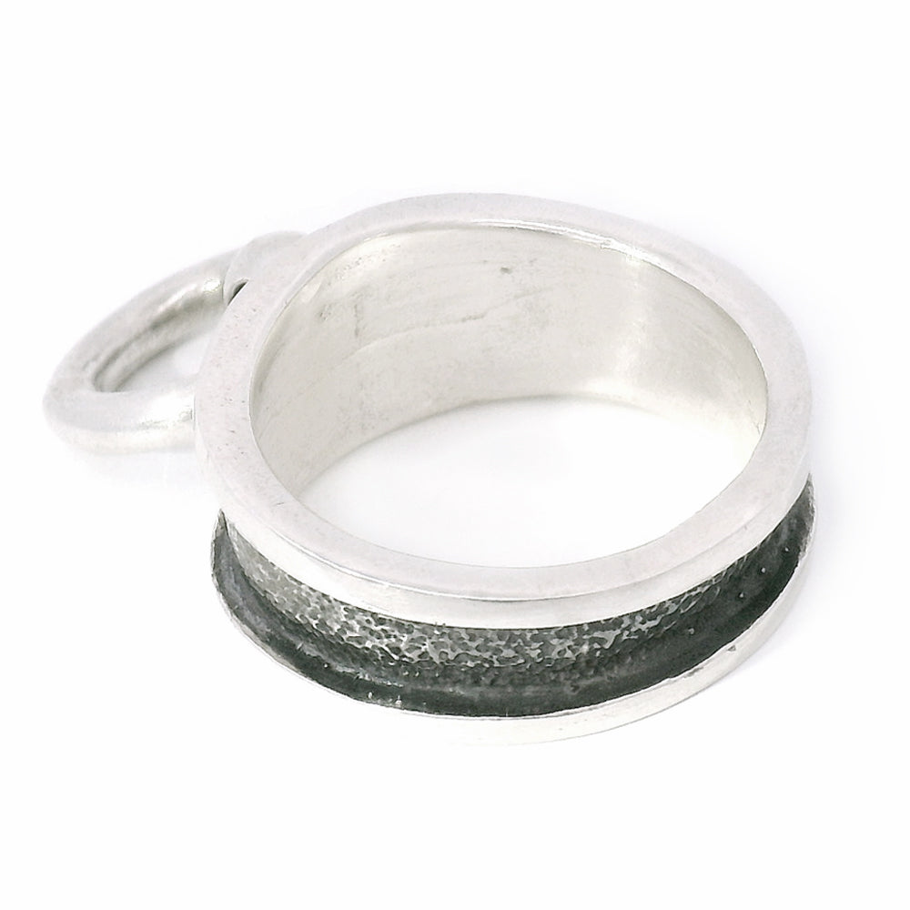 Oxidized Sterling Silver Ring - "Tether"